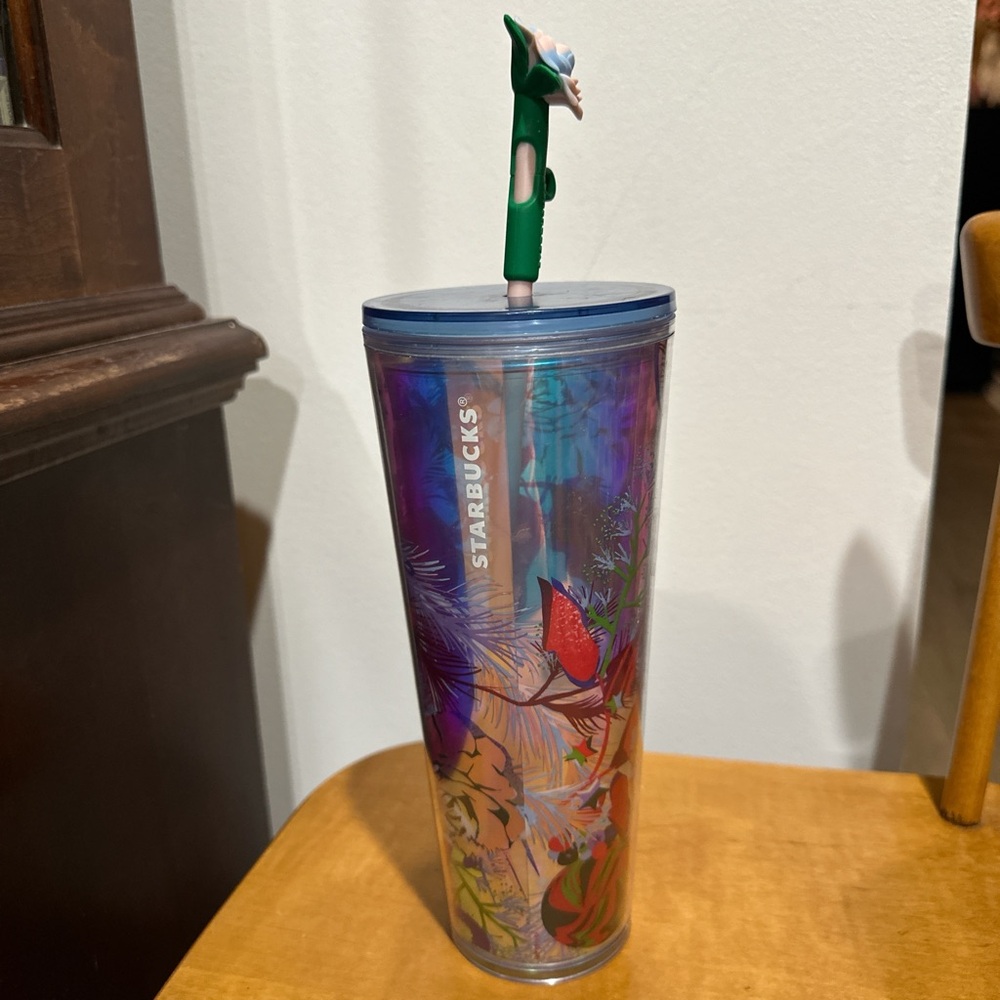 Starbucks Iridescent Tumbler with Green Straw